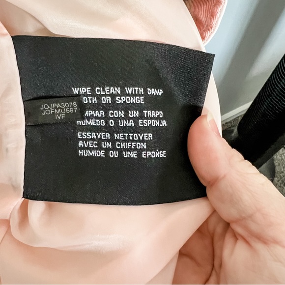 Jessica Simpson Vegan Leather Jacket - Size XL - White with Pink & Gray Floral - Picture 5 of 7